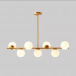Chandelier-7 Metal Gold+White Ball 01-5057