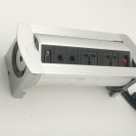 Power Box with Socket, 120X300mm, Silver