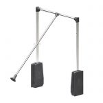 Pull Down Wardrobe Lift 690-920 Black+Steel 10Kg