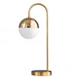 Table Lamp Metal White Ball + Gold