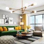 Chandelier, D196-6, Copper