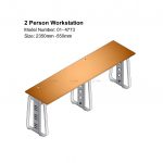 Work Station Table Frame for 2 Person, 2350 X 550 mm, 01-4773