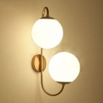 Wall Light Metal 2 Ball+Gold