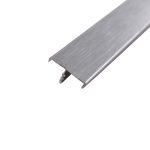 Aluminium Edge, F-Type, 18 X 1 mm, 2.44/ 3m, Shining, Shining Hairline, Shampaign Hair Line, 01-3732