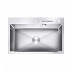 Kitchen Sink Single Bowl, 600 / 680 X 450 X 220 mm, SS / ND01S Black, 01-5672